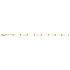 14K Yellow Gold 6.2 mm Paperclip-Style 7" Chain