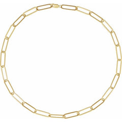 14K Yellow Gold-Filled 6.2 mm Paperclip-Style 18" Chain