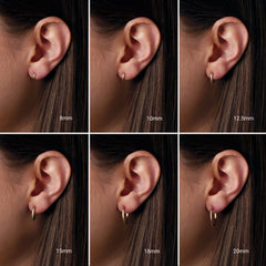 14K Rose Gold Hinged 8 mm Hoop Earring