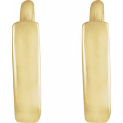 14K Yellow Gold Hinged 8 mm Hoop Earrings