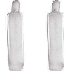 Platinum Hinged 8 mm Hoop Earrings