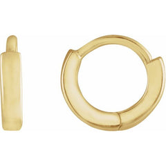 14K Yellow Gold Hinged 8 mm Hoop Earring