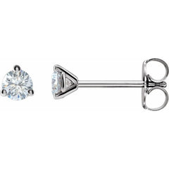 14K White Gold 1/8 CT Lab-Grown Diamond Stud Earrings