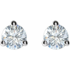 14K White Gold 1/8 CT Lab-Grown Diamond Stud Earrings