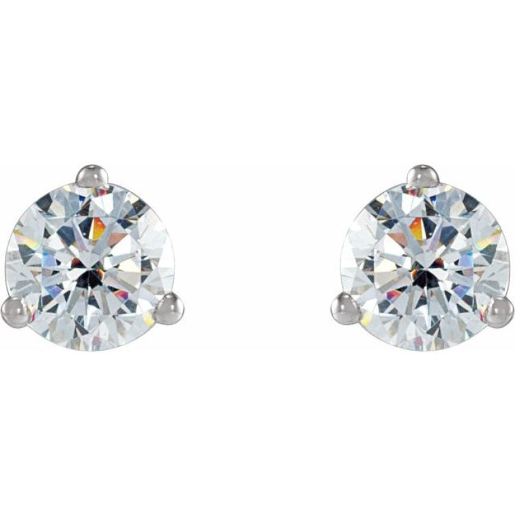 Platinum 3/8 CTW Natural Diamond Earrings
