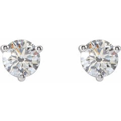 Sterling Silver 1/5 CTW Natural Diamond   Earrings