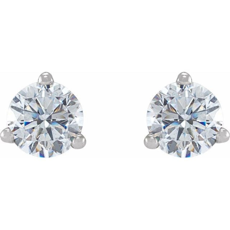 14K White Gold 3/8 CTW Natural Diamond Earrings