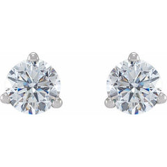 14K White Gold 3/8 CTW Natural Diamond Earrings