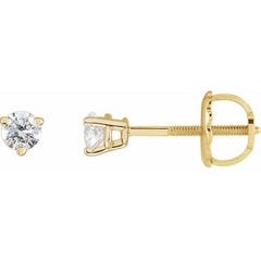 14K Yellow Gold .03 CTW Natural Diamond Earrings