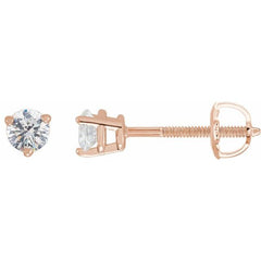 14K Rose Gold 1/3 CTW Natural Diamond Earrings