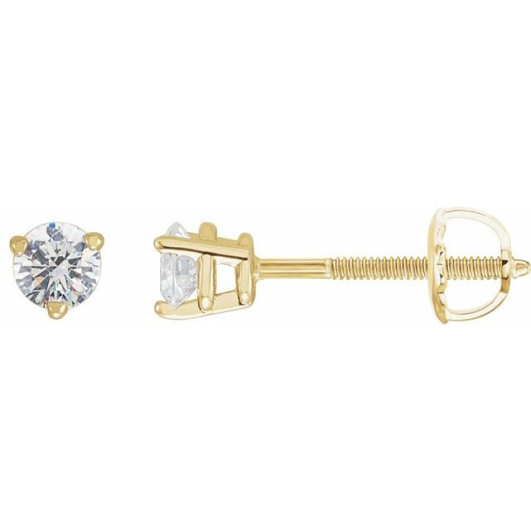 14K Yellow Gold 1/3 CTW Natural Diamond Earrings