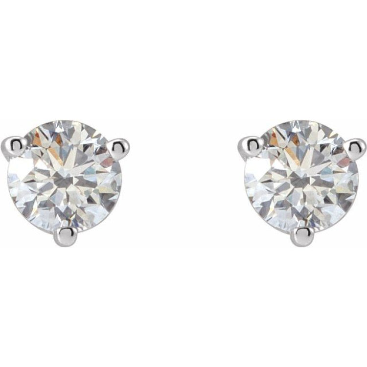 14K White Gold 1/3 CTW Natural Diamond Earrings