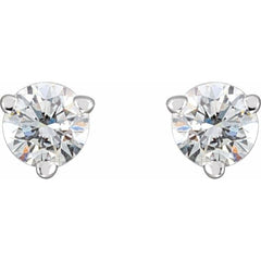Sterling Silver .06 CTW Natural Diamond  Earrings