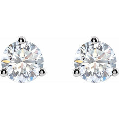 14K White Gold 1/2 CT Lab-Grown Diamond Stud Earrings