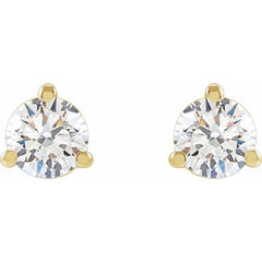 14K Yellow Gold 1/8 CTW Lab-Grown Diamond Stud Earrings