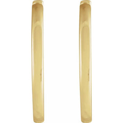 14K Yellow Gold Hinged 18 mm Hoop Earrings