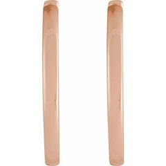 14K Rose Gold Hinged 18 mm Hoop Earrings