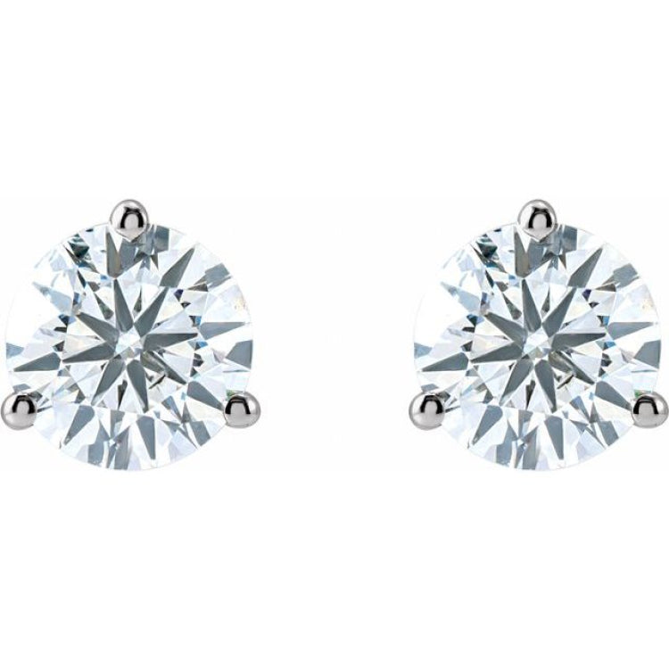 14K White Gold 2 1/2 CTW Lab-Grown Diamond Stud Earrings
