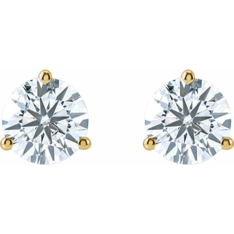 14K Yellow Gold 3 CTW Lab-Grown Diamond Stud Earrings