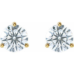 14K Yellow Gold 3 CTW Lab-Grown Diamond Stud Earrings