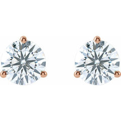14K Rose Gold 3 CTW Lab-Grown Diamond Stud Earrings