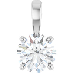 14K White Gold 1 CTW Lab-Grown Diamond Pendant