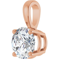 14K Rose Gold 1 CTW Lab-Grown Diamond Pendant