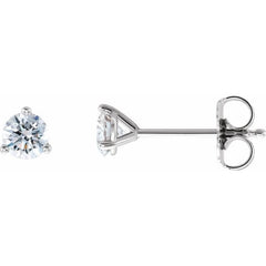 14K White Gold 1/4 CT Lab-Grown Diamond Stud Earring