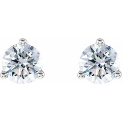 14K White Gold 1/4 CT Lab-Grown Diamond Stud Earring