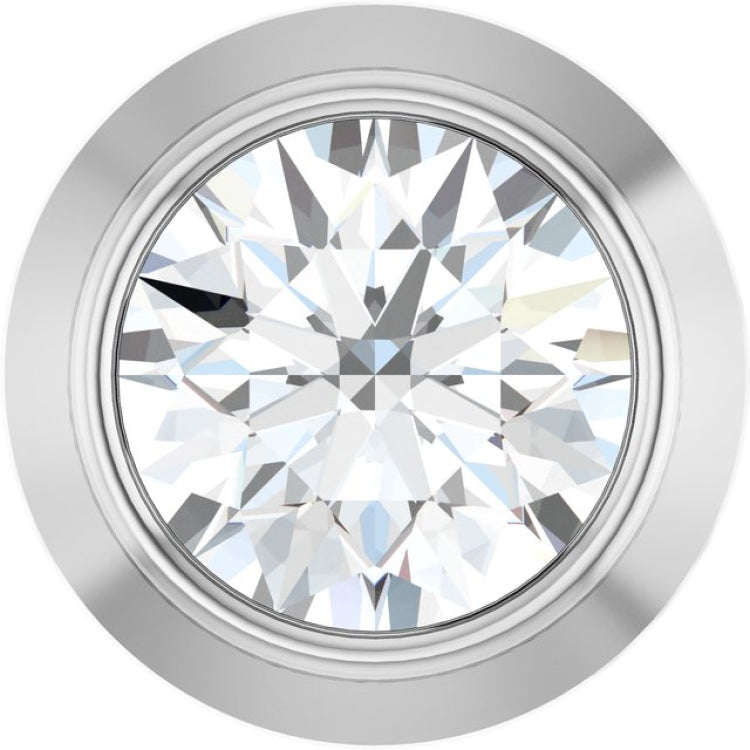 14K White Gold .06 CT Lab-Grown Diamond Slide Pendant