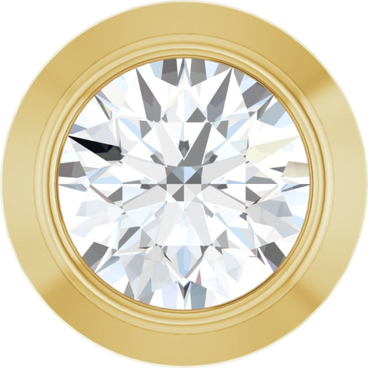 14K Yellow Gold .06 CT Lab-Grown Diamond Slide Pendant