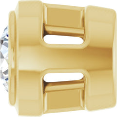 14K Yellow Gold .06 CT Lab-Grown Diamond Slide Pendant
