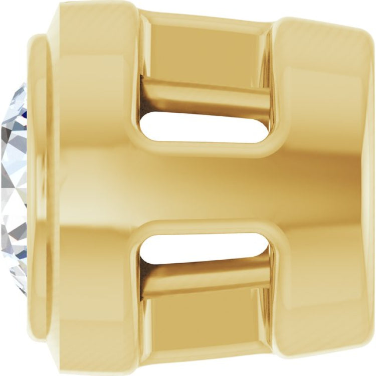 14K Yellow Gold .06 CT Lab-Grown Diamond Slide Pendant
