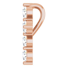 14K Rose Gold 1/4 CTW Lab-Grown Diamond Cross Pendant
