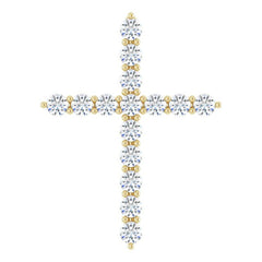 14K Yellow Gold 1/2 CTW Lab-Grown Diamond Cross Pendant