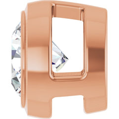 14K Rose Gold 1/3 CT Lab Grown Diamond Slide Pendant
