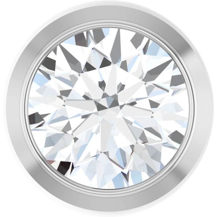 14K White Gold 1/3 CT Lab Grown Diamond Slide Pendant