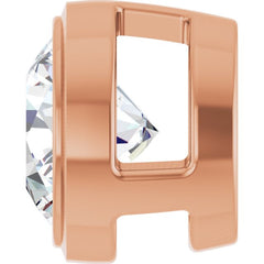 14K Rose Gold 1/2 CT Lab-Grown Diamond Slide Pendant