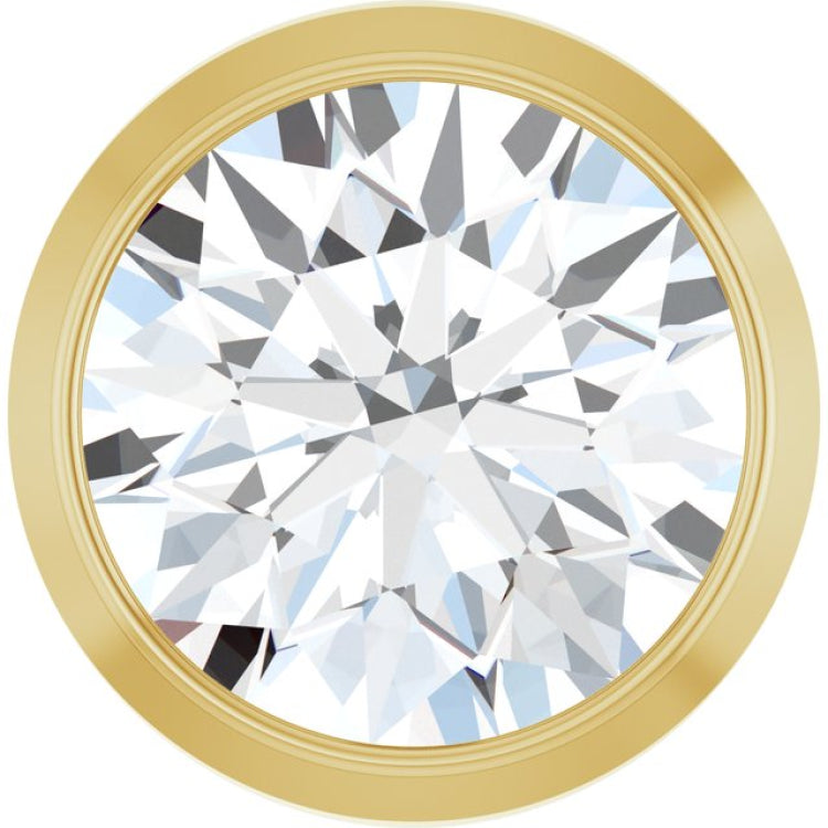 14K Yellow Gold 1/2 CT Lab-Grown Diamond Slide Pendant