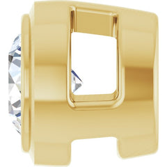 14K Yellow Gold 1/10 CT Lab-Grown Diamond Slide Pendant