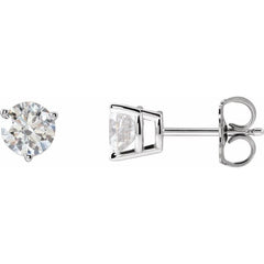 14K White Gold 1 CTW Lab-Grown Diamond Earrings