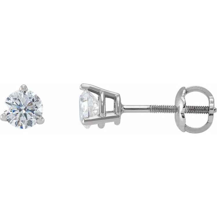 14K White Gold 1/2 CTW Lab-Grown Diamond  Earrings