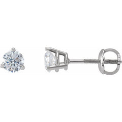 14K White Gold 1/2 CTW Lab-Grown Diamond  Earrings