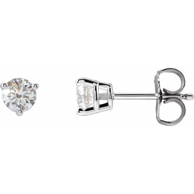 14K White Gold 1/2 CTW Lab-Grown Diamond Earrings