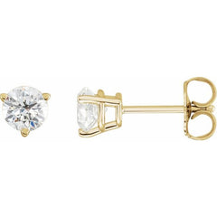14K Yellow Gold 3/4 CTW Lab-Grown Diamond Earrings