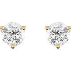 14K Yellow Gold 3/4 CTW Lab-Grown Diamond Earrings