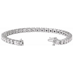 14K White Gold 9 CTW Lab-Grown Diamond Line 7 1/4" Bracelet