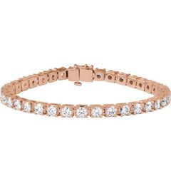 14K Rose Gold 9 CTW Lab-Grown Diamond Line 7 1/4" Bracelet