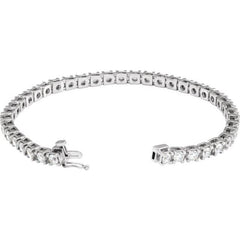 14K White Gold 6 CTW Lab-Grown Diamond Line 7 1/4" Bracelet