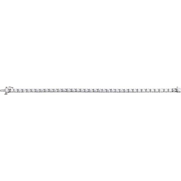 14K White Gold 6 CTW Lab-Grown Diamond Line 7 1/4" Bracelet